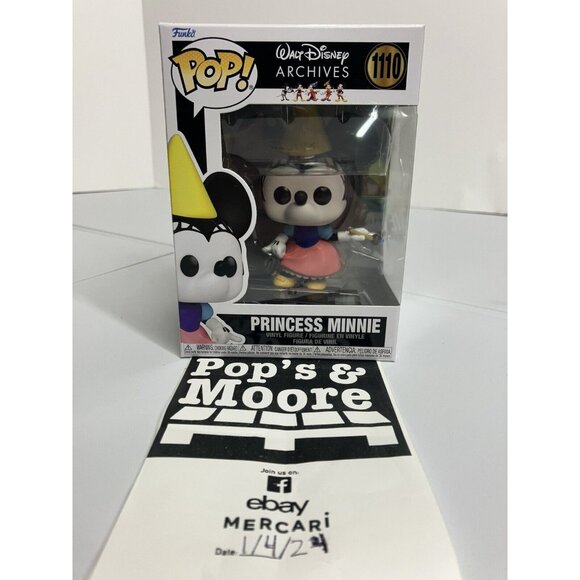 Funko Pop! Walt Disney Archives: Princess Minnie #1110 Vinyl Figure Brand New - Picture 1 of 7